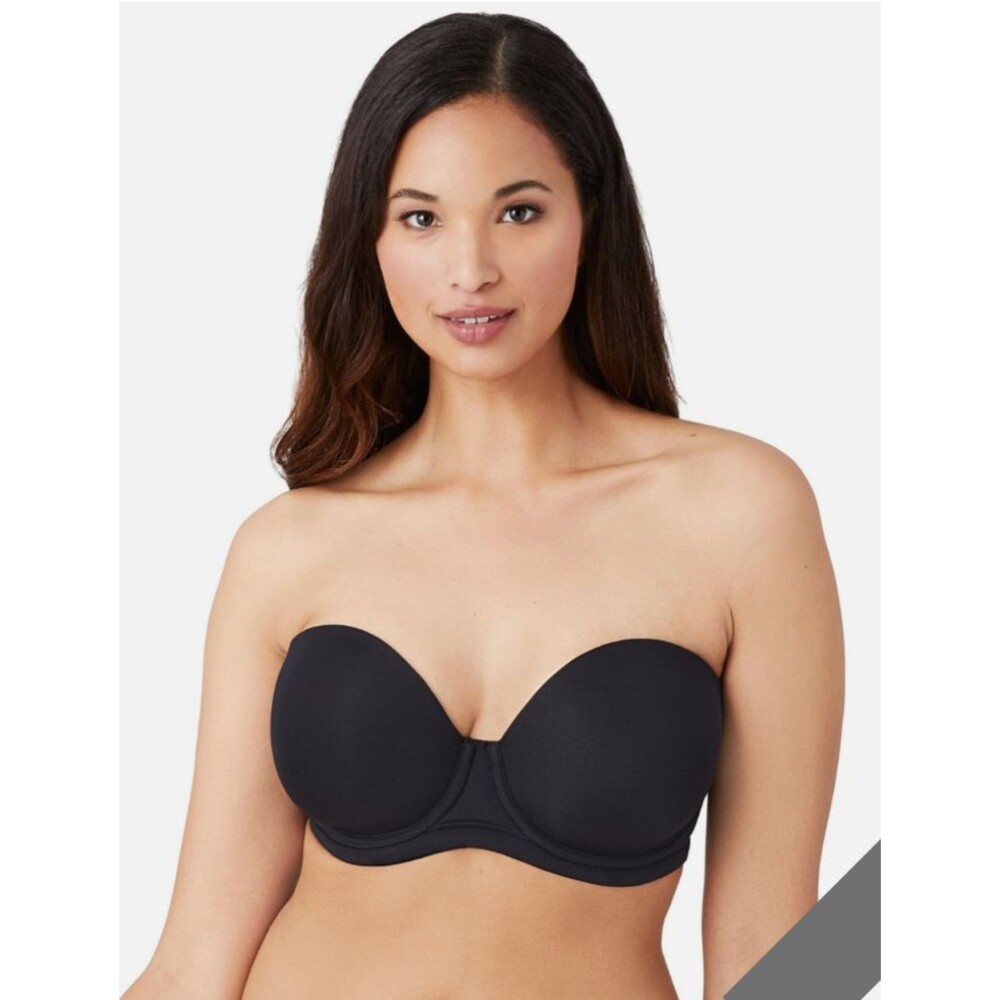 Wacoal 854119 Black Strapless Bra Size 38G Red Carpet Full Busted No Straps